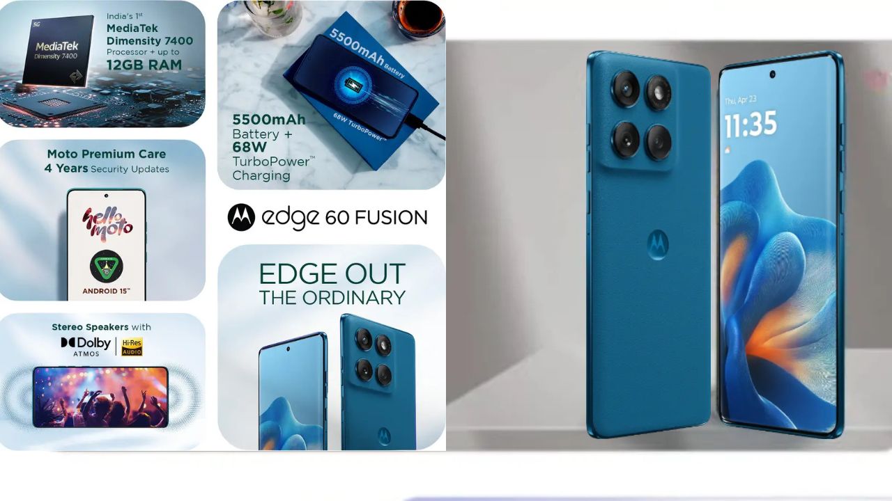 Motorola Edge 60 Fusion अब और भी शानदार लुक में – नया रंग, दमदार फीचर्स, शानदार ऑफर!